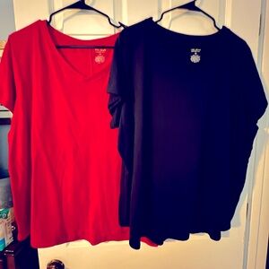 Women’s Tek Gear, Bundle Red and Navy T-shirts size 2X